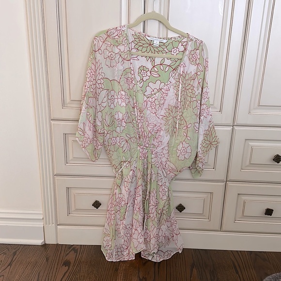 DIANE VON FURSTENBERG Iniko Silk Floral Print Dress Size US 10 - Picture 7 of 16